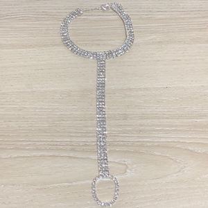 Verano playa <span class=keywords><strong>Flash</strong></span> diamante empeine cadena tobillo decoración Simple 3 filas diamante <span class=keywords><strong>tobillera</strong></span> - Product Image 4