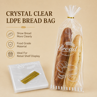 Sac en plastique LDPE pour emballage alimentaire, personnalisé, durable, thermoscellable, avec soufflet latéral LESI