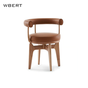 WBERT Chaise de salle à manger Bauhaus moderne de luxe en bois clair Dossier simple et souple pour meubles de maison, restaurant et hôtel - Product Image 2