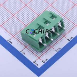 DB128L-5.08-4P-GN-S Screw Terminal Block Through hole Component (THT),P=5.08mm Connector 1x4P 5.08mm Green Through Hole - Product Image 2