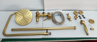 Ensembles de robinet de douche antique rétro européen exposé de bain-douche avec la conception de pommeau de douche de téléphone