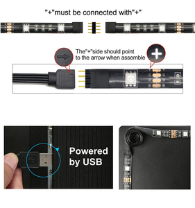 USB TV Đèn Nền Điện Thoại Thông Minh Điều Khiển 4 Cái 50Cm 30LEDs 5050 RGB Linh Hoạt LED Strip Ánh Sáng WL-USB24K4pcs-01 - Product Image 3