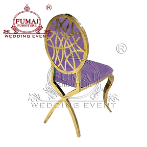 Chaise dinante durable d'acier inoxydable de dos rond pour des événements extérieurs de villa de noces - Product Image 5