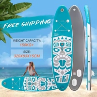 Planche de surf gonflable portable en plastique pour enfants et adultes planche à pagaie debout