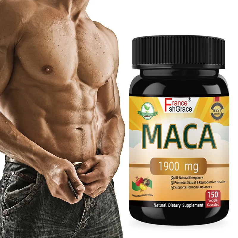 Tout naturel Energizer 150 capsules végétaliennes racine de maca péruvienne gélatinisée 100% pure sans OGM favorise la santé sexuelle et reproductive