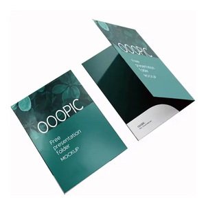 Custom 9x12 A4 Presentation <strong>Folder</strong> with Business Card Pocket Paper Material and Custom Logo - Product Image 1