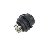 Connecteur de panneau double femelle USB Type-A étanche IP67