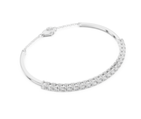 Pulsera de Lujo con 21 Diamantes Cultivados en Laboratorio, Chapada en Oro de 14K y 18K, Plata Plateada, Corte Brillante de 3mm, 2.310 CT, Joyería Fina de Moda