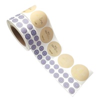 Étiquettes artisanales imperméables personnalisées en papier adhésif avec autocollants de logo en relief en feuille d'or