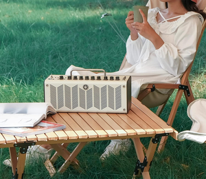 Customized Modern Eco-friendly Outdoor Camping <b>Table</b> Foldable <b>Portable</b> Storage Bamboo Wood Park - Product Image 3