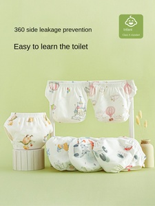 Pañales de Entrenamiento de Algodón Transpirable con Estampado para Bebé, con Protección Anti-Fugas, Superficie Seca, Lavables, para Verano - Product Image 4