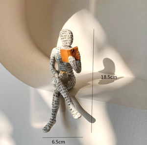Estatua de resina moderna, figura de lectura para mujer, escultura, productos de artesanía, librería de estudio, adornos de pintura decorativa - Product Image 3