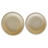 Assiette ronde jetable de 9 pouces et 10 pouces, de qualité alimentaire, résistante, écologique, pour anniversaire, mariage, fête, pique-nique, collation, bol en amidon de maïs