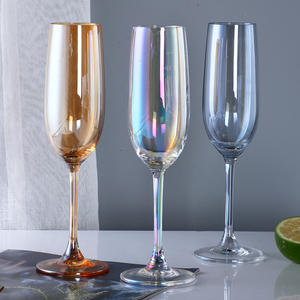 Copas de vino de colores, color gris, arcoíris, ámbar, champán, flauta de cristal para fiesta de boda, hecho a mano, venta <span class=keywords><strong>directa</strong></span> de fábrica - Product Image 4