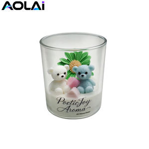 Bougie aromathérapeutique en cire de soja en forme d'ours faite à la main, décoration de fête de la Saint-Valentin, décoration de fête, bougies aromathérapeutiques - Product Image 1