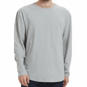 T-shirt à manches longues pour hommes Vente en gros Vêtements pour hommes T-shirt à manches longues à col rond de haute qualité pour hommes - Product Image 1