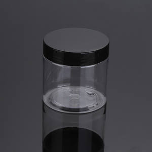 Récipient transparent en PET de qualité alimentaire Pot à large bouche avec couvercle en plastique noir 150ml 250ml 280ml 350ml 400ml 500mll - Product Image 4