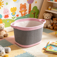 Bureau moderne pour enfants avec poignées en corde de coton écologiques, panier cadeau multifonctionnel, rangement flexible pour collations