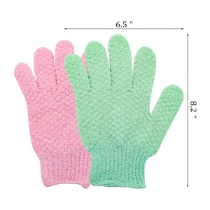 Gloway-guantes exfoliantes de doble textura para la piel, para ducha, Spa, masaje y exfoliante corporal, elimina la piel muerta - Product Image 3