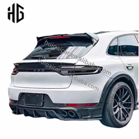 Diffuseur de voiture de becquet de couvercle de coffre de séparateur de pare-chocs arrière en Fiber de carbone 3K de haute qualité pour 2014-2022 Porsche Macan 95B 95B.1 95B.2