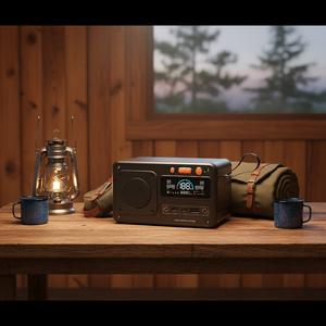 Station d'alimentation solaire portable 200W DC pour camping et extérieur, avec radio FM et batterie LiFePO4, pour ordinateur portable et situations d'urgence - Product Image 5