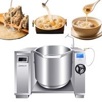 Marmite de cuisson industrielle inclinable à induction 200L, pour sauces, confitures et sirops, avec chaudière électrique à double enveloppe