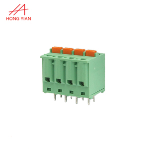 Connecteur fil-circuit imprimé 2,54 mm, borne électrique verte, <span class=keywords><strong>bornier</strong></span> à ressort pour PCB 6 8 10 - Product Image 3