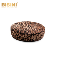 Lit pour animaux de compagnie moderne résistant à l'usure à imprimé léopard Décoration exquise Chambre Lit pour animaux de compagnie Chambre à coucher Lit pour animaux de compagnie OTTOMAN-DOG BED