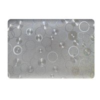 Set de table rectangulaire arrondi en PVC RNPT, effet coquillage floral doux, finition réfléchissante, résistant à l'huile, pour la salle à manger à domicile