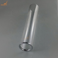 Ensemble de porte-bougies en cristal transparent élégant avec base ronde, décoration de table minimaliste pour mariages et événements de luxe