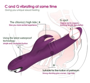 Vibrateur Lapin à Double Tête Ylove Rechargeable en ABS, Pénétration Point G et Succion Clitoridienne, Godemiché Rotatif pour Femme, Jouet Sexuel - Product Image 4