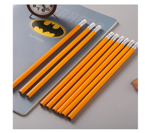 Fournitures scolaires <span class=keywords><strong>de</strong></span> luxe personnalisées Crayon <span class=keywords><strong>triangulaire</strong></span> HB 12 pièces Bois naturel <span class=keywords><strong>Couleur</strong></span> bois naturel Crayon personnalisé avec gomme et mine noire - Product Image 3