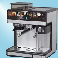 Cafetera Espresso Automática con Molinillo y Espumador de Leche, Cafetera Inteligente de Aluminio, Eficiencia Energética Clase A para Hogar y Oficina