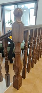 Hiện đại hình bát giác cột giống nhau màu đen óc chó Mô hình cao su gỗ 5.5 Đặc điểm kỹ thuật cho home & Villa cầu thang bộ phận - Product Image 6