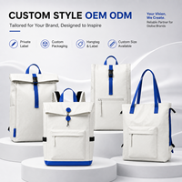 Sac à dos d'affaires personnalisé avec logo, sac de camping extérieur, sac à dos promotionnel de voyage à enroulement pour ordinateur portable