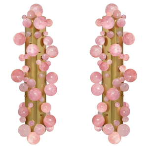 Hot bán nghệ thuật trang trí nội thất trong nhà màu hồng thạch anh bong bóng đèn treo tường ánh sáng gắn tường hình ảnh đèn cho phòng khách hành lang - Product Image 1