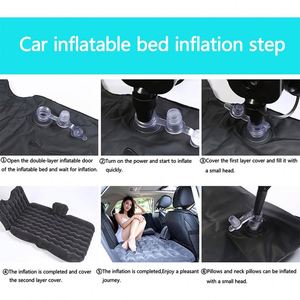 Colchón de aire inflable para asiento de coche, cama para asientos traseros para acampar al aire libre, cama para dormir, SUV, camas para dormir de viaje en coche, colchón de aire - Product Image 4