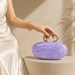 Guangzhou factory Acrylic <b>Clutch</b> Bag Party Evening Bag Luxury Marble Texture Party Handbags Ladies Bridal Evening purse Bag - Product Image 2