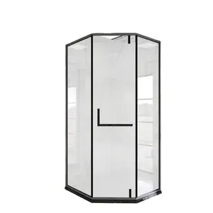 China Factory Diamond Shape Corner Shower Cabinet Sliding Bathroom