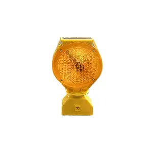 Lampe de signalisation de sécurité routière à haute luminosité jaune/rouge, lampe clignotante d'avertissement, lampe solaire d'avertissement, base LED de 300 mm de diamètre - Product Image 1