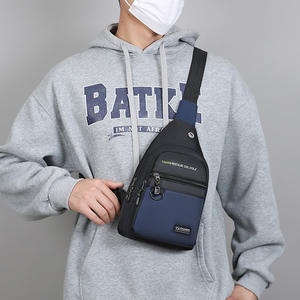 LJY ZASHUN Sac de poitrine pour homme en nylon, grande capacité, sac bandoulière pour tous les jours, voyage en plein air, gris, noir, vert, bleu - Product Image 2
