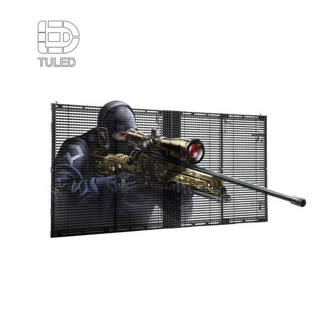 Ultra Silm and Super Light Flexible Transparent LED Screen P10.4-10.4 LED Display for Advertising