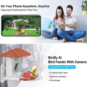 Enregistreur de caméra IP de sécurité à domicile Wifi à énergie solaire Mangeoire à oiseaux extérieure Identification des espèces d'oiseaux pilotée par l'IA - Product Image 5