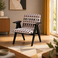 MULIGNA Chaise de salon ergonomique moderne en bois de caoutchouc massif, écologique, pour la maison, le bureau, le balcon, l'hôtel