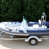 Bateau rigide ENJOYSEA/OEM modèle 420, coque en PVC de 0,9 mm, longueur supérieure à 4 m, 4 rameurs, prêt pour la pêche à la dérive