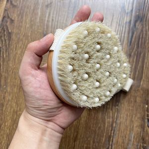 Bathroom Accessories Round Dry Skin Exfoliating Brush for Shower - Product Image 5