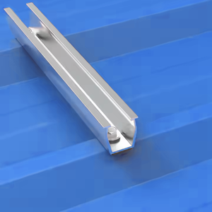 Sistema de Montaje Solar en Rieles Mini PV, Rieles Cortos con Alta Resistencia al Viento de 60 m/s y Carga de Nieve de 3 KN/m para Instalación en Techos Metálicos Modernos - Product Image 2