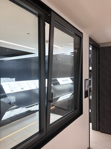 Fuson Hợp kim nhôm trôi Cửa sổ phẳng mở bên trong đảo ngược Hệ thống kính Cách âm bị hỏng cầu trượt cửa sổ - Product Image 2