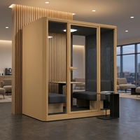 UNIBOOTH Studio Pod préfabriqué ignifuge ASTM-E84 30dB ISO 23351, installation rapide en 1 heure, pour salle de formation, hall, OEM ODM