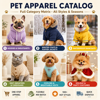 Ensemble de costumes de Noël pour chien en polyester à deux pattes avec tour de poitrine et longueur du dos, tailles pour petits chiens, chats et chatons